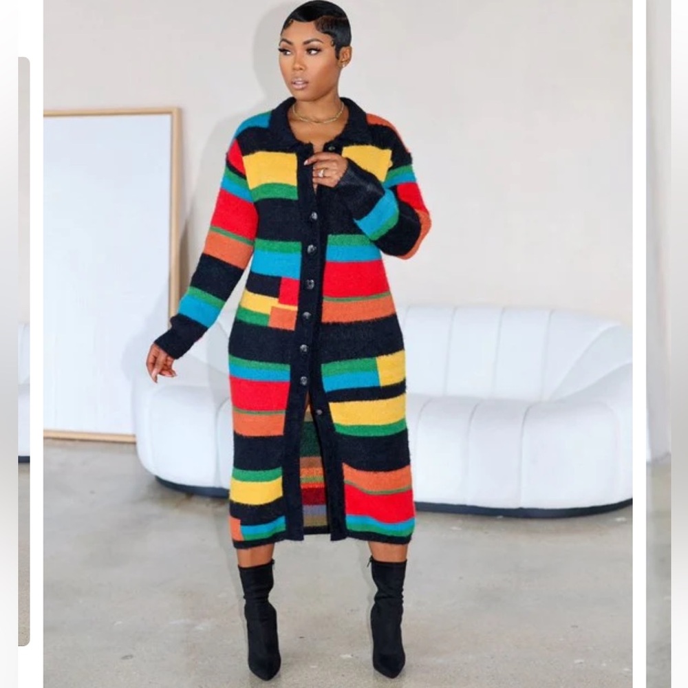 Bold Stripe Statement Cardigan